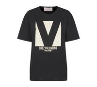 Valentino - Camiseta de punto de algodón negro - Tops - Mujer - Negro - S -