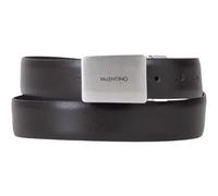Valentino Cuero cinturón Litech Plaque Buckle Belt W95 Nero/Blu negro azul marino recortable reversible