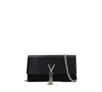 Bandolera negra con solapa y detalle de borla Divina de Valentino-Negro Negro/dorado