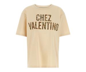 Valentino Garavani - Après L Hiver T-Shirt - Tops - Mujer - Beige - M -