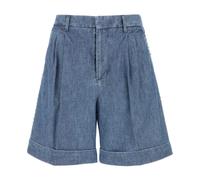 Valentino Garavani - Bermudas Denim con Bajo de Jacquard - Shorts - Hombre - Azul - 2XL -