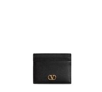 Valentino Garavani - Billetera de Cuero Negro con Logo V - Accessories - Mujer - Negro - ONE SIZE -