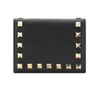 Valentino Garavani - Billetera de Cuero Negro con Tachuelas - Accessories - Mujer - Negro - ONE SIZE -