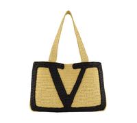 Valentino Garavani - Bolso tote grande de rafia Viva Superstar - Bags - Mujer - Beige - ONE SIZE -