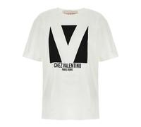 Valentino Garavani- Camiseta Chez Valentino- Tops- Mujer- Blanco- M- Camiseta Chez Valentino