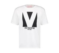 Valentino Garavani - Camiseta de algodón marfil con estampado Chez Valentino - Tops - Hombre - Blanco - L -