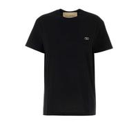 Valentino Garavani - Camiseta de algodón - Tops - Mujer - Negro - L -
