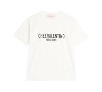 Valentino- Camiseta color marfil con estampado Chez Valentino- Tops- Hombre- Blanco- M- Camiseta color marfil con estampado Chez Valentino