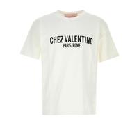 Valentino Garavani- Chez Valentino T-Shirt- Tops- Hombre- Blanco- XL- Chez Valentino T-Shirt