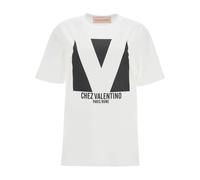 Valentino Garavani - Chez Valentino T-Shirt - Tops - Mujer - Blanco - S -