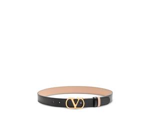 Valentino Garavani - Cintura VLogo Signature Reversible - Accessories - Mujer - Negro - 75 CM -
