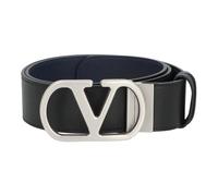 Valentino Garavani- Cinturón Reversible de Cuero con VLogo- Accessories- unisex- Azul- 100 CM- Cinturón Reversible de Cuero con VLogo