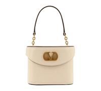 Valentino Garavani - Mini Bolso Bandolera de Cuero Brillante - Bags - Mujer - Beige - ONE SIZE -