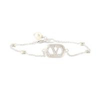 Valentino Garavani - Pulsera VLogo Perlas Cristal - Accessories - Mujer - Gris - M -