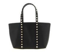 Valentino Garavani - Rockstud Mini Bolso Shopping de Piel Martillada - Bags - Mujer - Negro - ONE SIZE -
