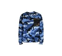 Valentino Garavani - Suéter con cuello redondo y bolsillo de camuflaje - Sweatshirts & Hoodies - Hombre - Azul - S -