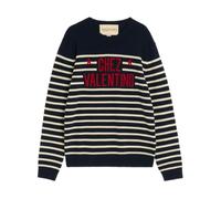 Valentino Garavani - Suéter de Cuello Redondo a Rayas - Knitwear - Hombre - Negro - S -