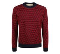 Valentino Garavani - Suéter de Cuello Redondo con Patrón Geométrico - Knitwear - Hombre - Multicolor - L -