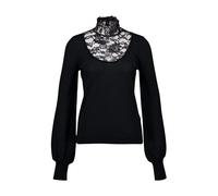Valentino Garavani - Suéter de Lana con Encaje - Knitwear - Mujer - Negro - S -
