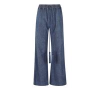 Valentino Garavani - Vaqueros acampanados de talle alto con borlas - Jeans - Mujer - Azul - M -