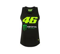 Valentino Rossi Camiseta sin Mangas Monster Energy,Mujer,S,Negro
