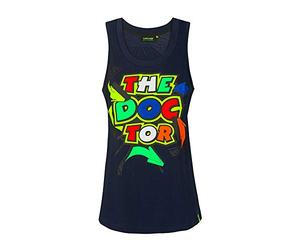 Valentino Rossi VR46 The Doctor Street Art Camiseta de Tirantes Oficial para Mujer de MotoGP Azul - XS