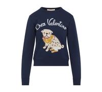 Valentino - Sudadera Azul de Algodón Estilosa Salidas Informales - Sweatshirts & Hoodies - Mujer - Azul - S -