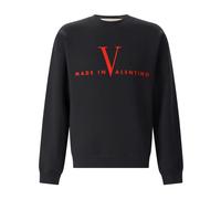 Valentino- Sudadera con Cuello Redondo Made In Print- Sweatshirts & Hoodies- Hombre- Negro- L- Sudadera con Cuello Redondo Made In Print