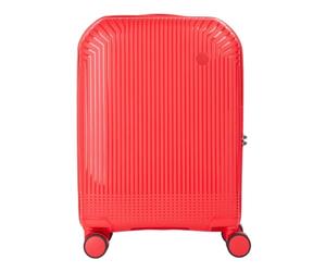 Valentino Trolley Wood Carry On Suitcase Corallo 56cm