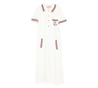 Valentino - Vestido midi polo adornado con cerezas - Dresses - Mujer - Blanco - S -