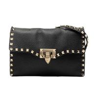 Valentino Vintage- Bolso bandolera Rockstud Pre-owned- Pre-owned- Mujer- Negro- ONE SIZE- Bolso bandolera Rockstud Pre-owned