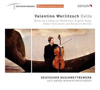 Valentino Worlitzsch joue Beethoven, Ysaÿe, Schumann et Britten : Oeuvres pour violoncelle.