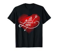 Valentins-Geschenk für sie für ihn Todo lo Que Necesitas es Amor Herz Camiseta