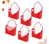 Valentinstag de Regalo - 6 Doorcke Romántico -Aufbewahrung | Box für Karten | Hochzeitsdeko Geburtstag Feiertag Blumenstrauß Grußkarte Schokolade Snack Überraschung Set Cartón Diseño