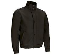 Valento Chaqueta Softshell Ideal para Vigilantes de Seguridad, en Azul y Negro, Tejido Softshell elástico de Tres Capas Keeper