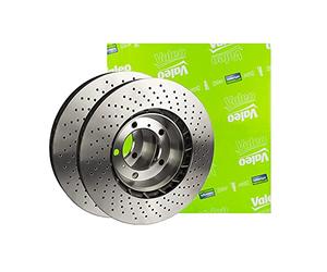 Valeo 2x Discos de Freno Aceitados 886194, Eje Delantero | Discos Perforados/Ventilados, Calidad Valeo, Probados para Garantizar una Durabilidad y un Rendimiento Óptimos