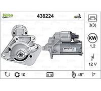 VALEO Motor de arranque para RENAULT: Captur, Duster, Twingo, Kangoo, Mégane, Clio, Scénic, Talisman, Symbol - Thalia, Fluence, Express (Ref: 438224)