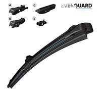 VALEO EVERGUARD - VSF65 - Premium Escobilla limpiaparabrisas con laminas de silicona - Longitud: 650mm - Escobilla delantera (paquete x1) - 566012