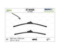 Valeo Escobillas Silencio VF366 - Juego de 2 delanteras 550/550 mm Alto rendimiento 574466