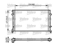 Valeo 734332 Refrigeración Del Motor Radiador para Audi A3 Skoda Octavia II VW