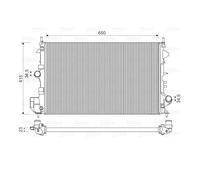 Valeo 734981 Refrigeración Del Motor Radiador para Opel Signum Z03 Fiat Croma