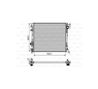 Valeo 735625 Motor Enfriamiento Radiador, 18mm x 540mm x 488.5mm