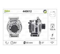 VALEO Alternador 150A 14V para Fiat Ducato Pritsche/Chasis 250