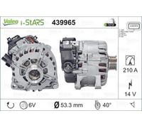 VALEO Alternador arrancador para DS: DS4, DS3, DS5 & PEUGEOT: Expert, Partner, 5008, 308, 3008, 208, 508, 2008, Traveller & CITROËN: DS5 (Ref: 439965)