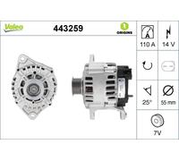 VALEO Alternador Generador 110A 14V Para Fiat Ducato Pritsche/Fahrgestell