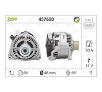 VALEO Alternador Generador 80A 14V Para Ford Focus Kasten Kombi