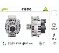 VALEO Alternador para VOLKSWAGEN: New Beetle, Polo, Golf, Lupo & SKODA: Roomster, Octavia, Fabia & AUDI: S3, A6, A4 & SEAT: Ibiza, Exeo (Ref: 439395)