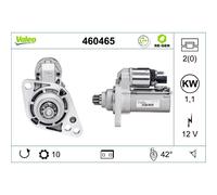 VALEO Anlasser Starter 12 V 1,1 kW 10 Dientes para u.a. VW CADDY
