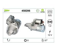 VALEO Anlasser Starter 12 V 1,2 kW 8 Dientes 8 Pines 1 U.a. Para Nissan Primera