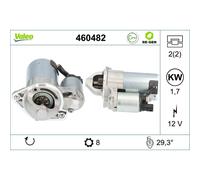 VALEO Anlasser Starter 12 V 1,7 kW 8 Zähne 2-Loch für u.a. HYUNDAI i30